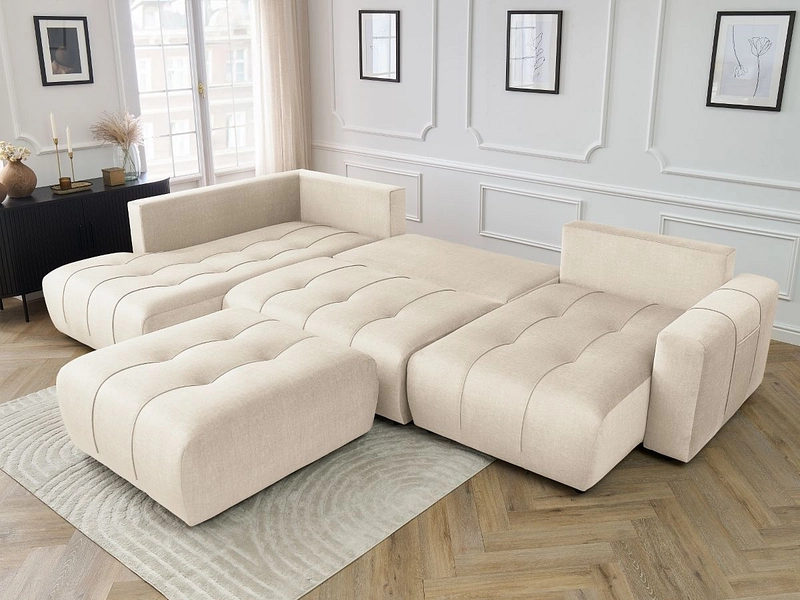 Panorama-Ecksofa mit Hocker BOBOCHIC ARSENE