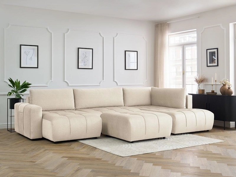 Panorama-Ecksofa mit Hocker BOBOCHIC ARSENE