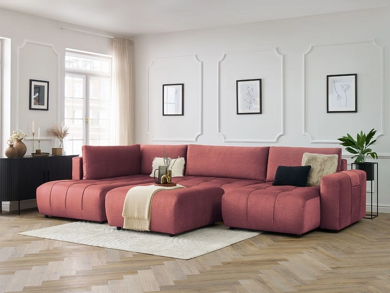 Panorama-Ecksofa mit Hocker BOBOCHIC ARSENE