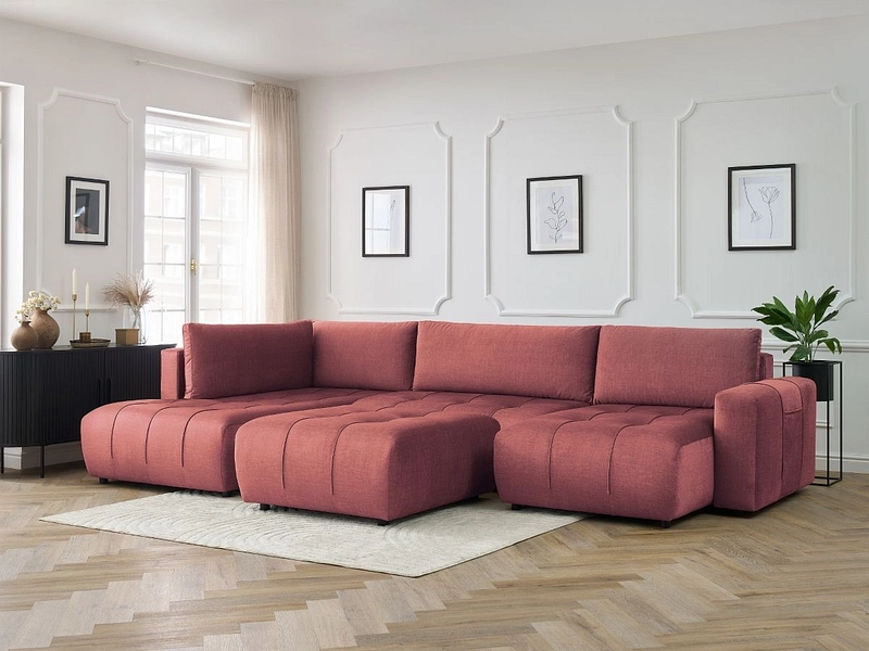 Panorama-Ecksofa mit Hocker BOBOCHIC ARSENE