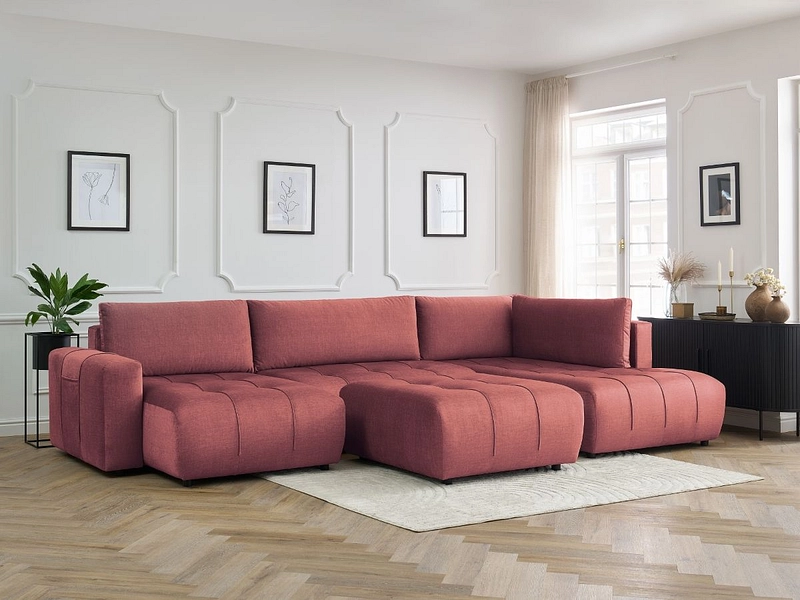 Panorama-Ecksofa mit Hocker BOBOCHIC ARSENE