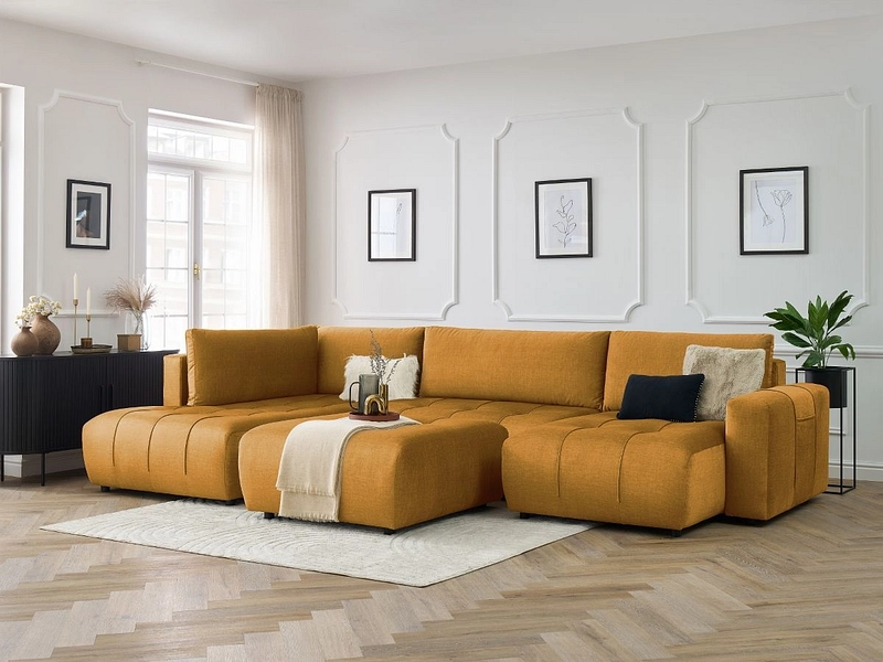 Panorama-Ecksofa mit Hocker BOBOCHIC ARSENE