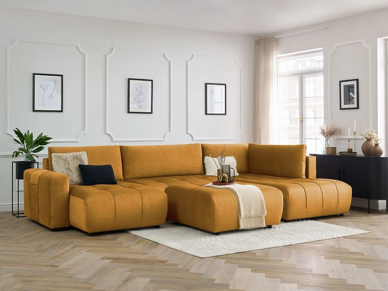 Panorama-Ecksofa mit Hocker BOBOCHIC ARSENE