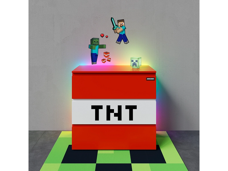 Comò TNT MINECRAFT 3 cassetti