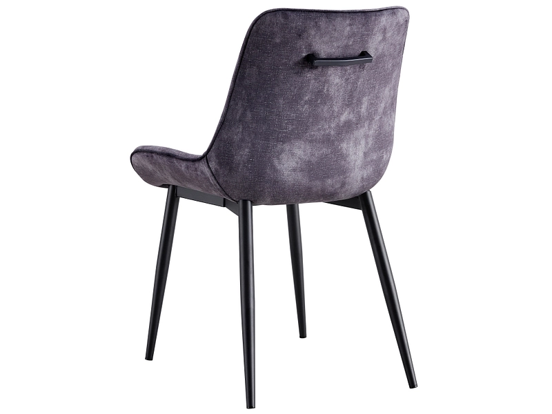 Chaise VAL THORENS velours gris anthracite