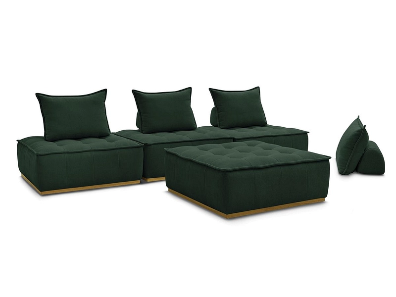 3er Sofa mit Hocker BOBOCHIC ELISA