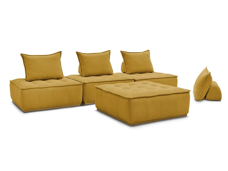 3er Sofa mit Hocker BOBOCHIC ELISA