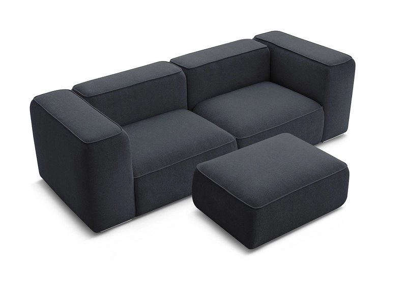 Divano 2 posti con pouf BOBOCHIC ZEPHYR