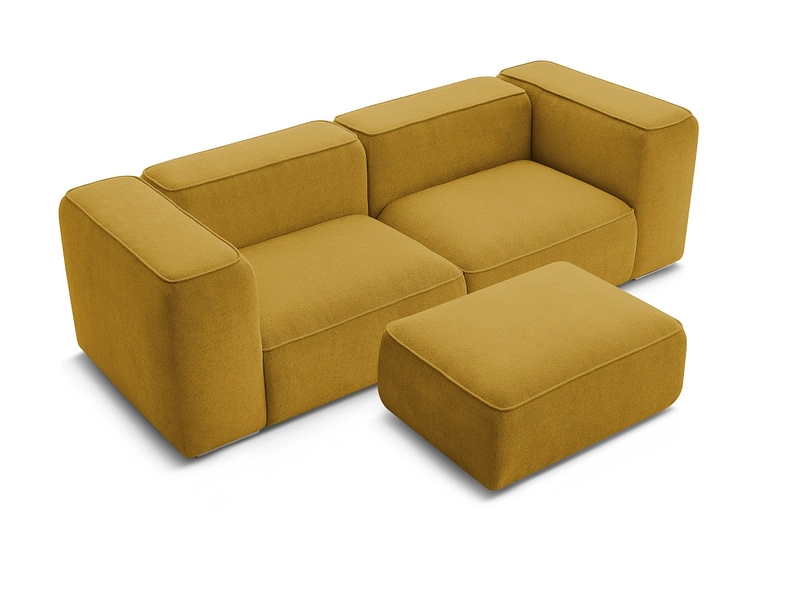 Divano 2 posti con pouf BOBOCHIC ZEPHYR