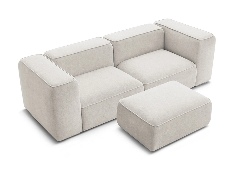 Divano 2 posti con pouf BOBOCHIC ZEPHYR