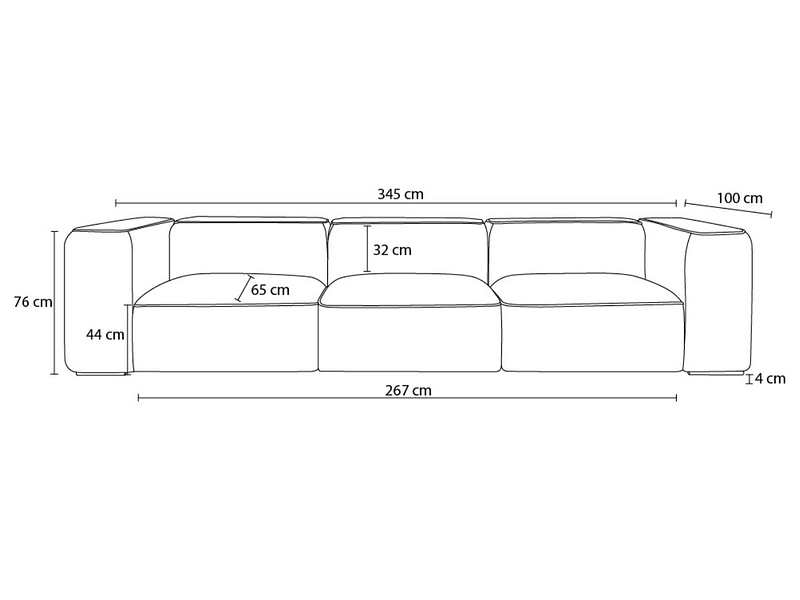 3er Sofa BOBOCHIC ZEPHYR