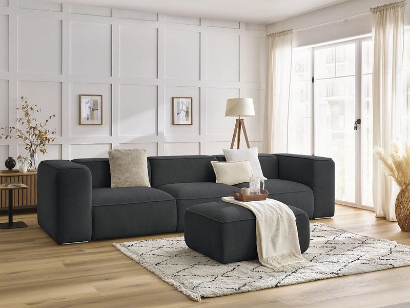 3er Sofa mit Hocker BOBOCHIC ZEPHYR