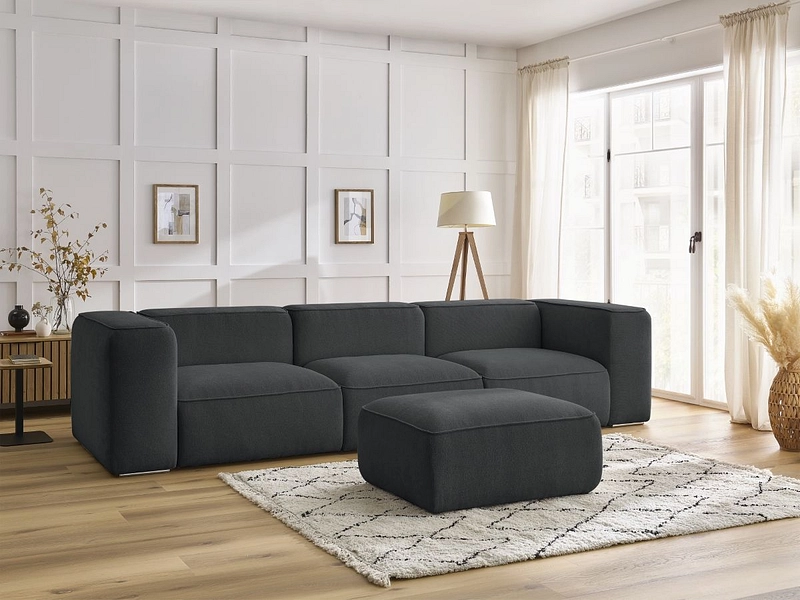 3er Sofa mit Hocker BOBOCHIC ZEPHYR