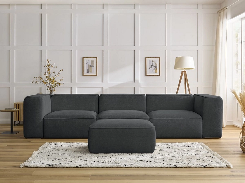 3er Sofa mit Hocker BOBOCHIC ZEPHYR