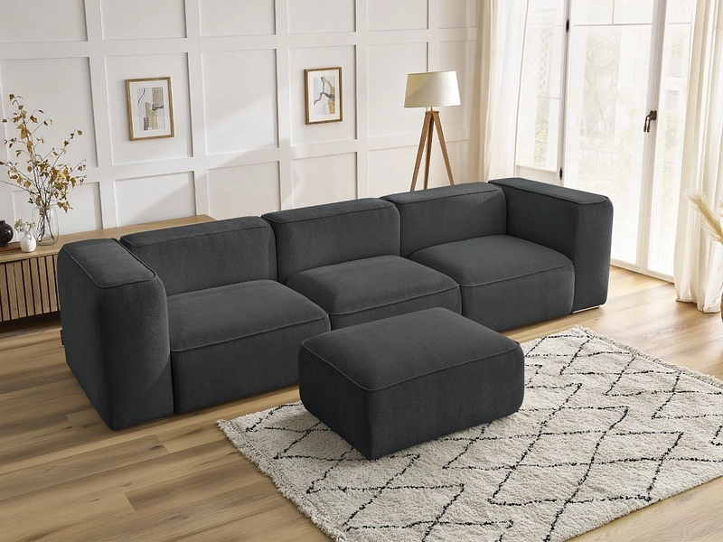 3er Sofa mit Hocker BOBOCHIC ZEPHYR