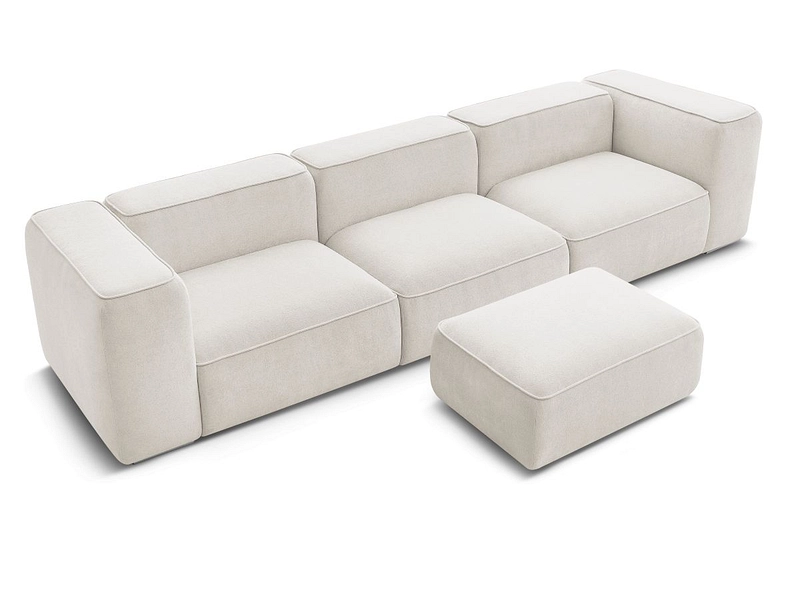 Divano 3 posti con pouf BOBOCHIC ZEPHYR