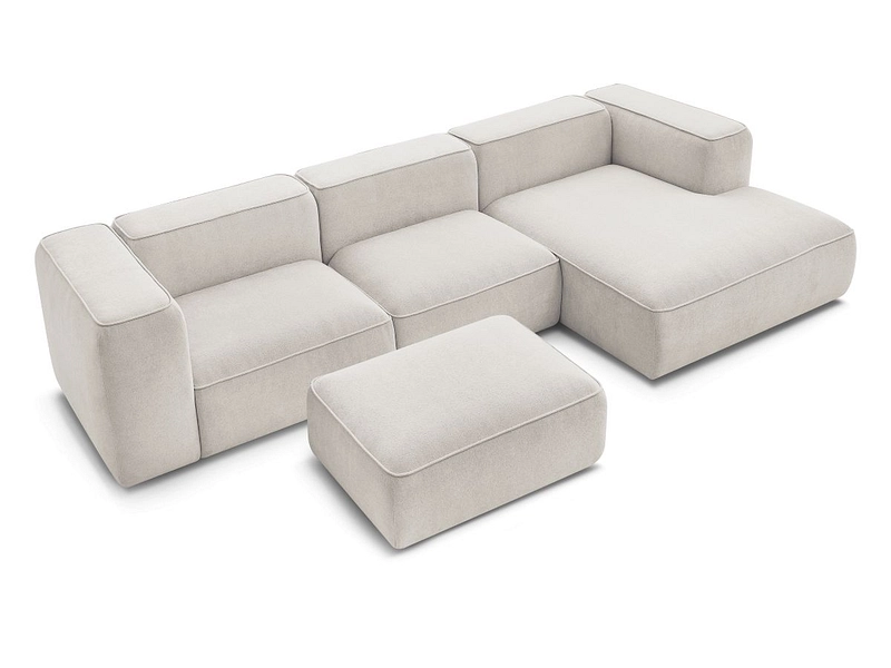 Canapé d'angle avec pouf BOBOCHIC ZEPHYR