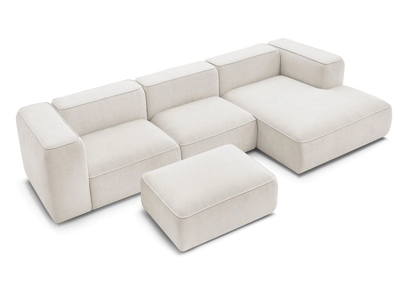 Divano ad angolo con pouf BOBOCHIC ZEPHYR