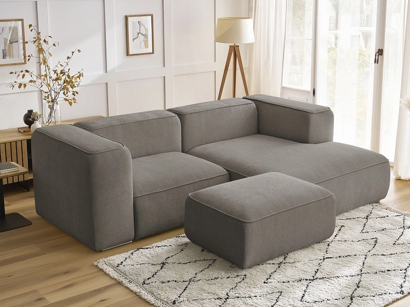 Canapé d'angle avec pouf BOBOCHIC ZEPHYR