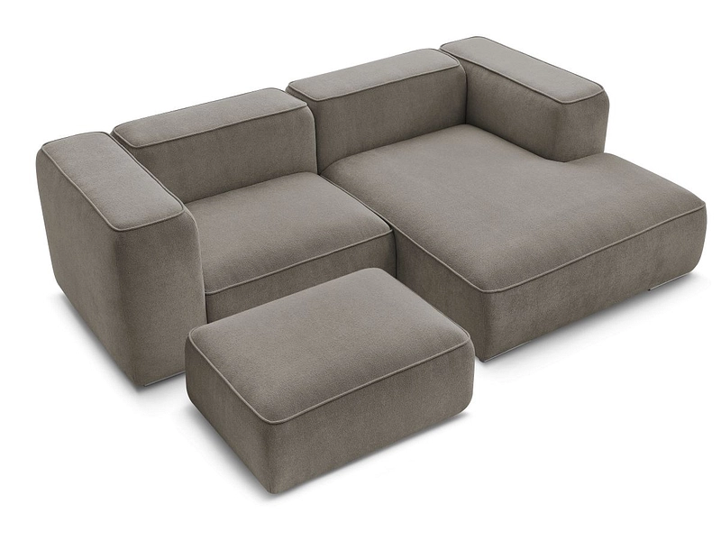 Canapé d'angle avec pouf BOBOCHIC ZEPHYR