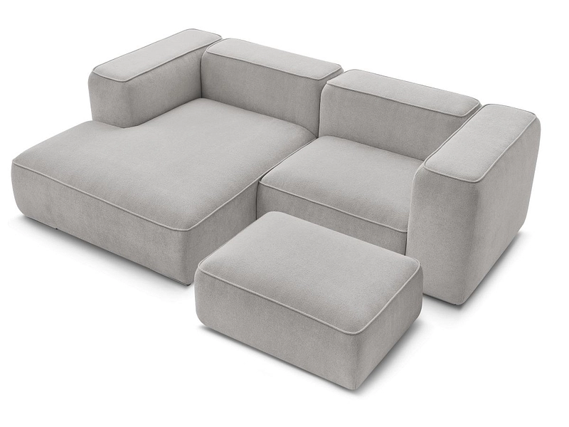 Canapé d'angle avec pouf BOBOCHIC ZEPHYR