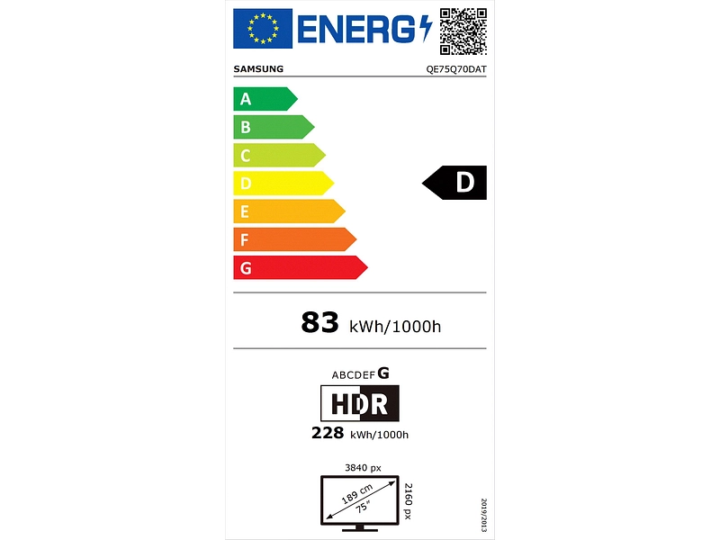 TV QLED SAMSUNG 75''/190 cm