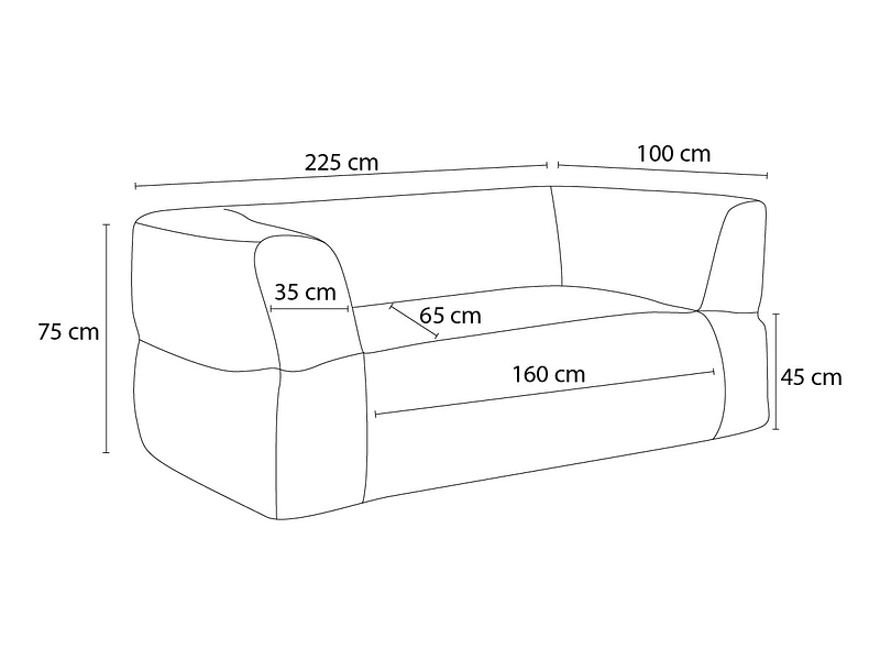 3er Gartensofa BOBOCHIC NOUR