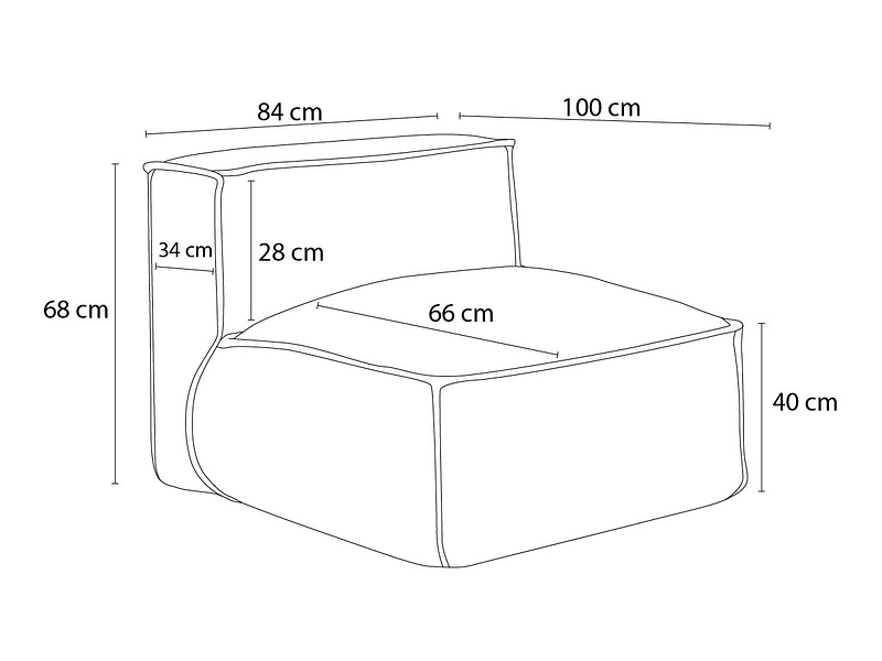 Modulare Sessel für Gartensofa BOBOCHIC BIARRITZ