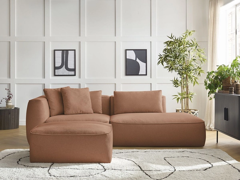 3er Sofa mit Hocker BOBOCHIC LEOPOLD