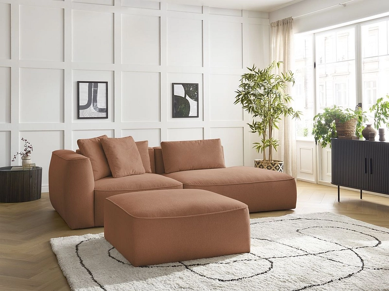 3er Sofa mit Hocker BOBOCHIC LEOPOLD