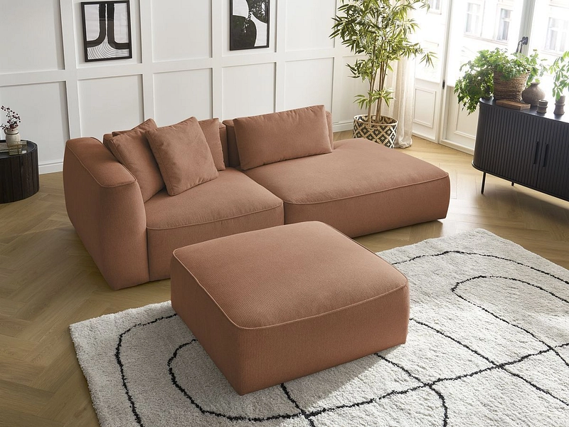 3er Sofa mit Hocker BOBOCHIC LEOPOLD