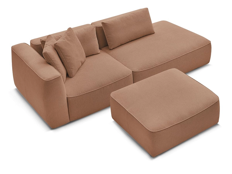 Divano 3 posti con pouf BOBOCHIC LEOPOLD