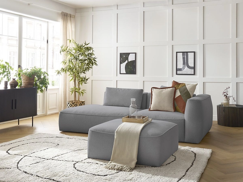 3er Sofa mit Hocker BOBOCHIC LEOPOLD