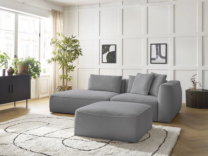 3er Sofa mit Hocker BOBOCHIC LEOPOLD