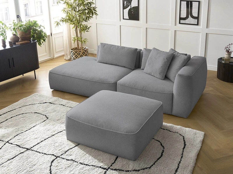 3er Sofa mit Hocker BOBOCHIC LEOPOLD