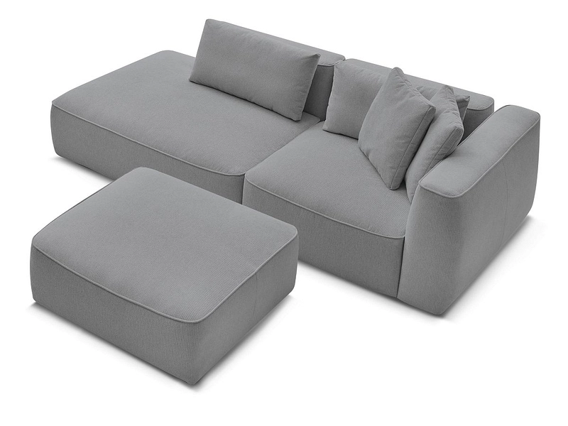 3er Sofa mit Hocker BOBOCHIC LEOPOLD