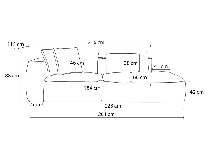 3er Sofa BOBOCHIC LEOPOLD