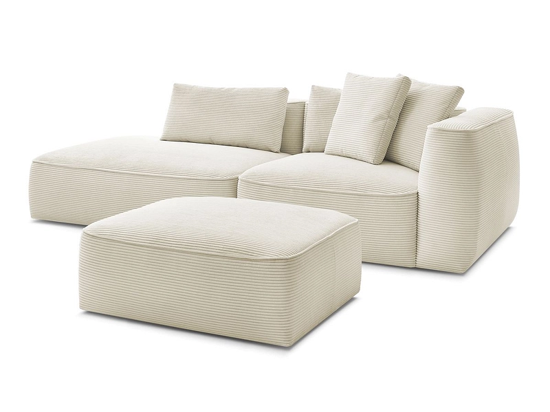 3er Sofa mit Hocker BOBOCHIC LEOPOLD