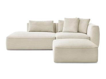 3er Sofa mit Hocker BOBOCHIC LEOPOLD