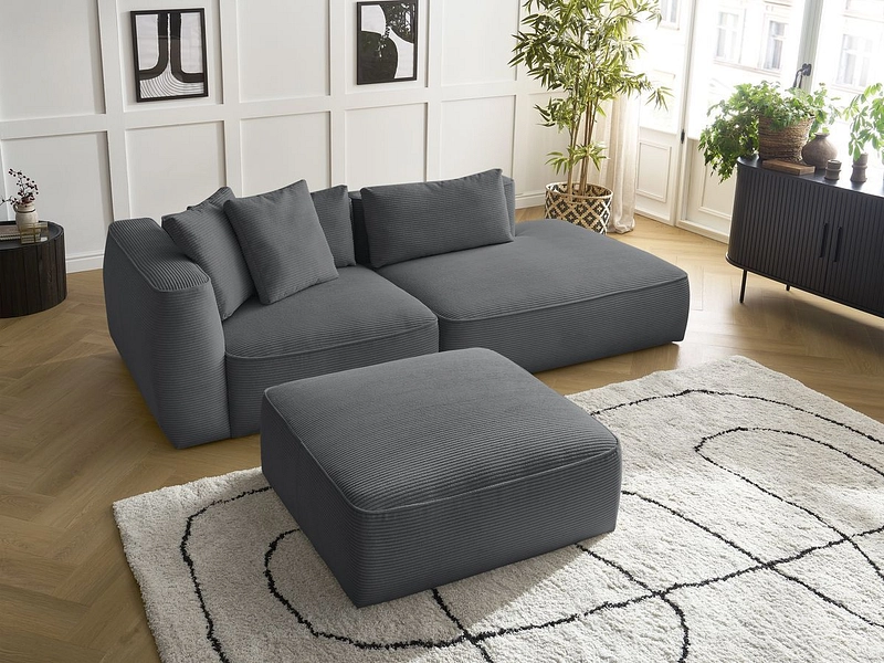 3er Sofa mit Hocker BOBOCHIC LEOPOLD