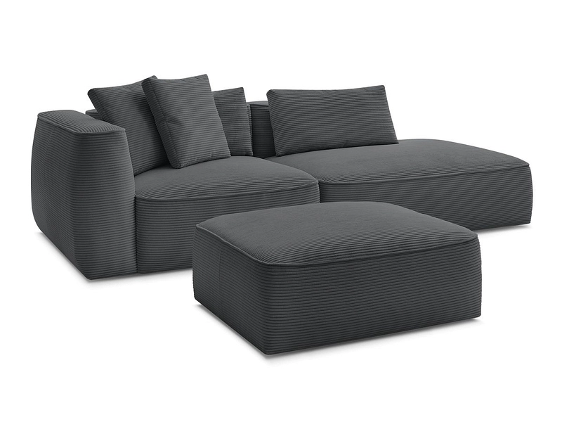 3er Sofa mit Hocker BOBOCHIC LEOPOLD