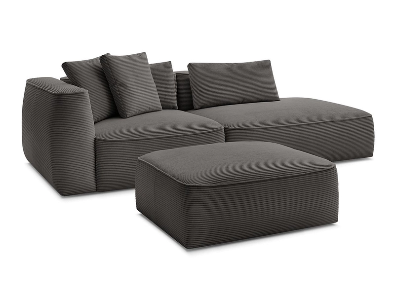 3er Sofa mit Hocker BOBOCHIC LEOPOLD