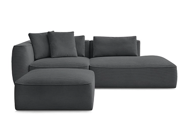 3er Sofa mit Hocker BOBOCHIC LEOPOLD