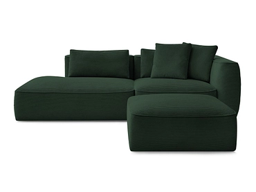 3er Sofa mit Hocker BOBOCHIC LEOPOLD