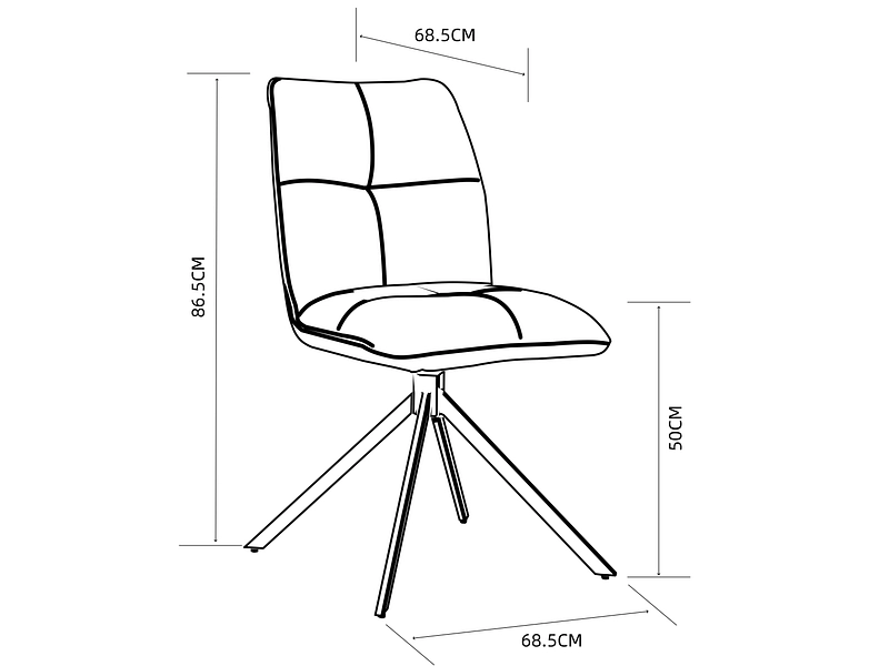 Chaise ARAGON tissu lin