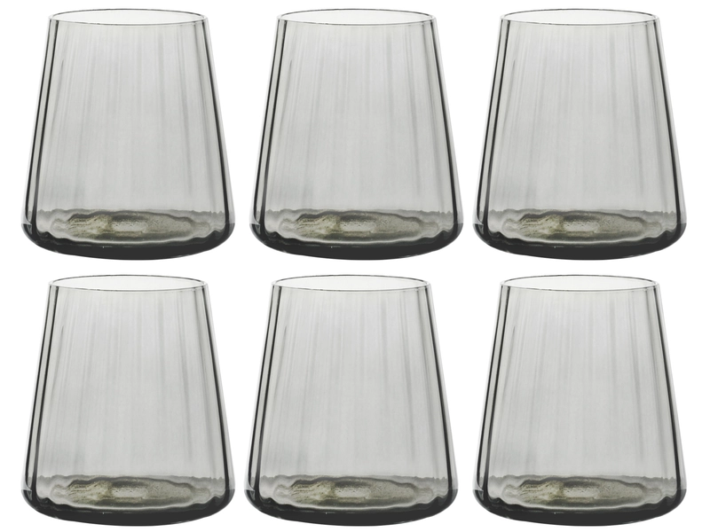 Wasserglas ALMA 6 -teilig grau 43 cl