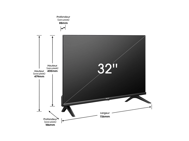 TV LED HISENSE 32''/80 cm