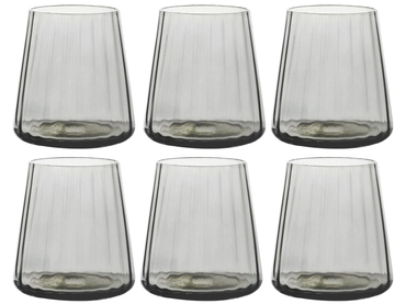 Verre à eau ALMA 6 pièces gris 43 cl