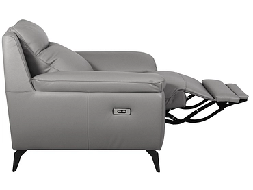 Fauteuil relax VERONA Cuir véritable / 100% cuir gris