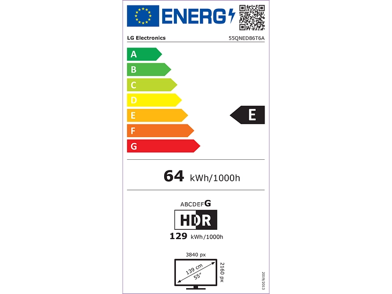 TV QNED LG ELECTRONICS 55''/139 cm